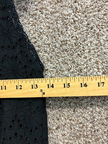 Banana Republic Black Eyelet Lace Halter Dress Summer Dress Midi Dress Size 8 - Picture 4 of 8