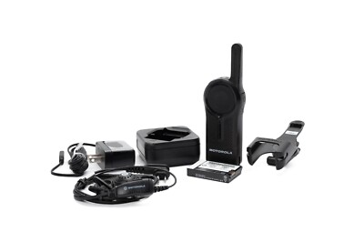 USED Motorola DLR1020 - Handset, Clip, Charger, Dock, Earpiece, Extra Battery