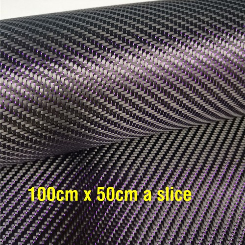 3k 200g real carbon fiber & metal wire mixed woven red blue Violet green golden - Picture 10 of 11