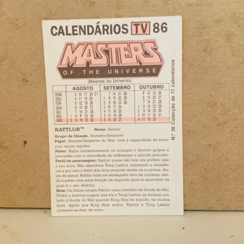Masters Universe He-man calendar vtg figure toy art mattel Horde Leech Hordak - Picture 3 of 4