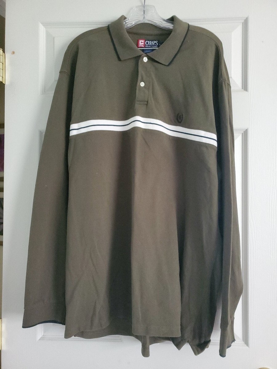 Chaps Ralph Lauren long sleeve Polo Shirt men's XXL XXG Big