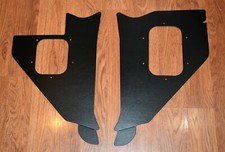 1955 1956 CHEVY BLACK CARDBOARD KICK PANELS PAIR ** USA MADE ** Deluxe Heater