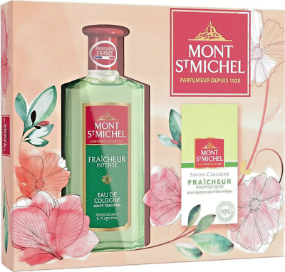 Mont Saint Michel Eau de Cologne Intense Fraîcheur 250ml Box + Kölner Seife