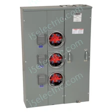 Square D MP43200 400 Amp 3 Gang 200A Meter OH/UG as WEP4312 EUSERC MP43-200
