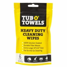 Tub O' Towels Heavy Duty Cleaning Wipes Multi Surface Wipes Individual 6 Count