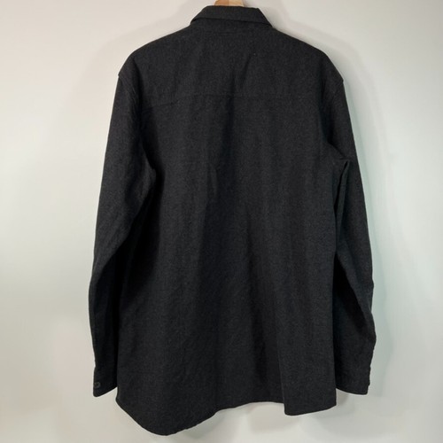 Grizzly Mountain Chamois Flannel Long Sleeve Button Up Shirt Gray Men's Large L - Picture 4 of 6