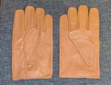 Riparo Men's Genuine Leather Half-Mesh Driving Gloves Camel Size XL NWOT
