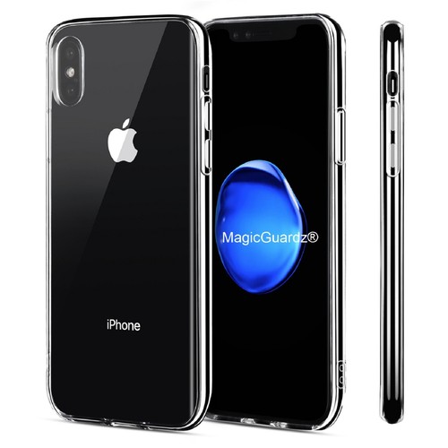 For Apple iPhone X Shockproof Slim Clear Soft TPU Rubber Silicone Case Cover