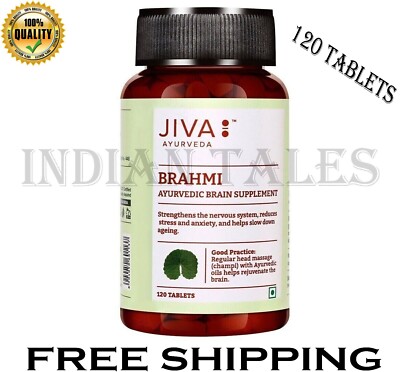 JIVA AYURVEDA Brahmi (120 Tablets) Holistic health Naturally Goodness Of brahmi