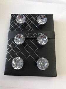 Tahari Mirrored Crystal Elongated Glass Drawer Knobs Set Of 6 Gorgeous Tahari Mirrored Crystal Elongated Glass, Mirrored Drawer Knobs