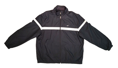 windbreaker jacket nike black and white