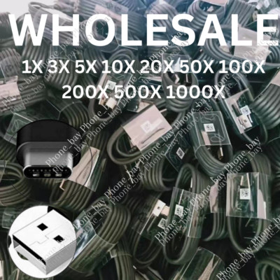 Wholesale Bulk USB C Type C Cable Fast Charger Lot For Samsung S9 S10 Data Cord