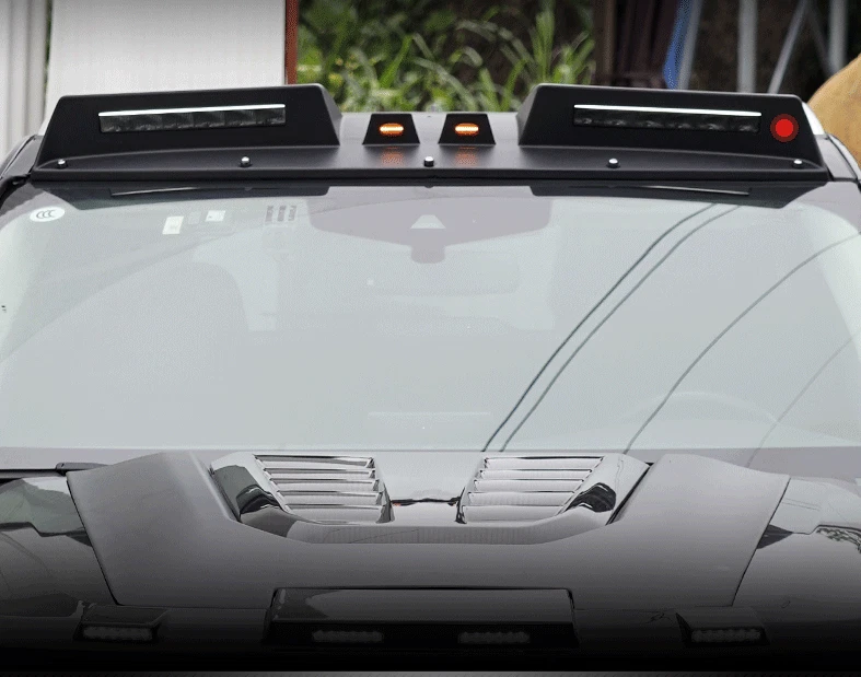 Barra de luz de techo LED DRL lámpara negra para Ford Explorer 2020-2023 Foto 4 de 4