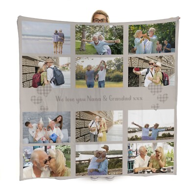 Personalisiert Bild Decke Exzellent Reviews - Add Text & Fotos Gingham Herz