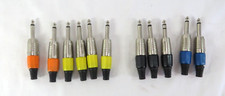 11 Piece - 0 1/4in Jack Plug Stereo Multiple Colors