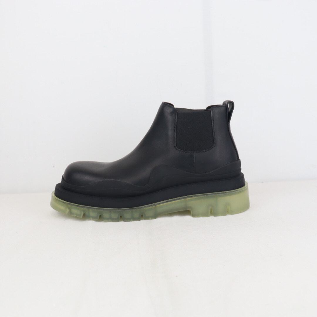 Bottega Veneta Military Calf Rubber Sole Boots in Black BNIB 44.5