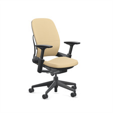 Steelcase Leap Desk Chair Chamois Leather Adjustable V2 Soft