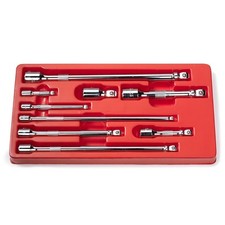 9pc Drive Car Wobble Socket Extension Bar Hand Tool Set Kit Box 14 38 12