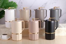 Teekanne Thermoskanne Isolierkanne Kunststoff 1 L mit Glas Kaffekanne