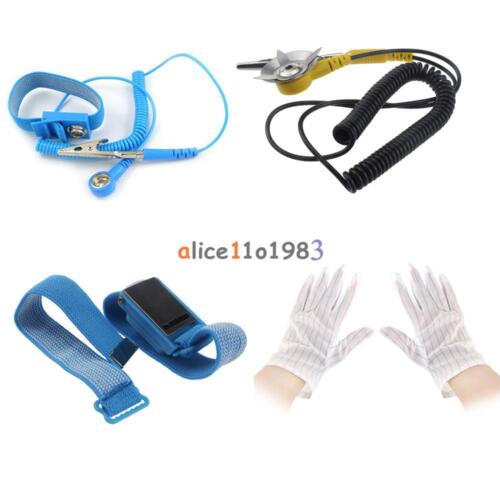 Anti-Static Electricity Grounding Wristband Wrist Strap/Gloves/Cord Ground Cable - Picture 1 of 25