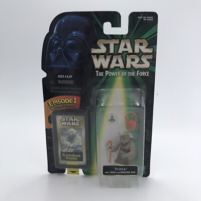 #ad Star Wars POTF Yoda Cane Boiling Pot Flashback Photo green card Jedi Skywalker $9.15