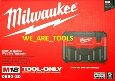 NEW IN BOX Milwaukee 0880-20 Cordless Vacuum M18 2 Gal Wet/Dry HEPA 18 Volt Vac