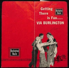 Burlington Route Railroad Ticket Envelope Bloomquist* 1962 Happy Couples (#2)