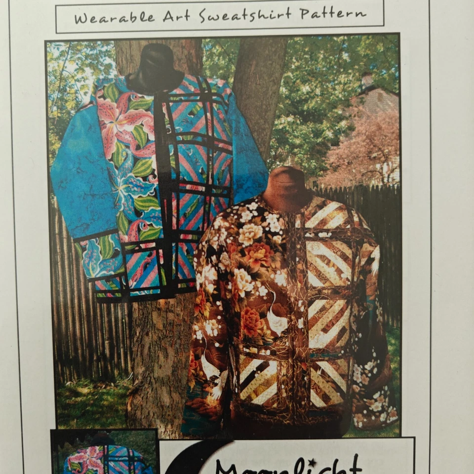 High Strung Sweatshirt Sewing Pattern by Moonlight Design Wearable Art Quilting - Image 2 of 4