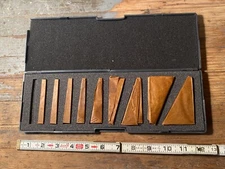 MSC 9 PIECE ANGLE BLOCK SET 1 To 30 Degree With Wooden Case (Missing 1)