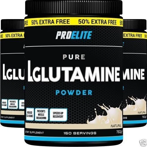 L-GLUTAMINE GLUTAMINE 500g + 250g EXTRA FREE=750G RECOVERY 100% PURE PRO ELITE