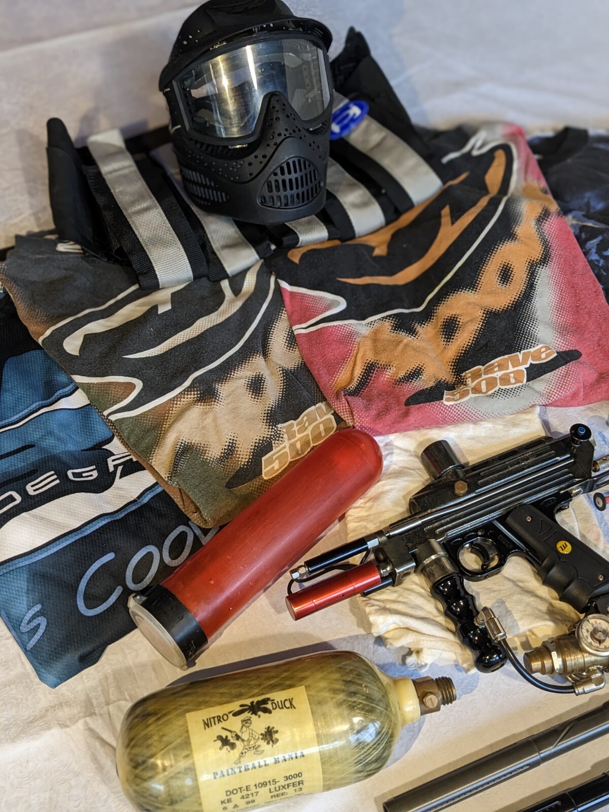 Vintage Pro Paintball Bundle Custom WGP Auto cocker, JT Mask/ Jerseys