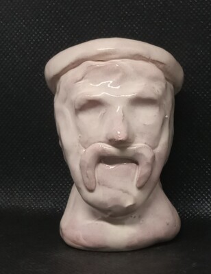 ''Ibn Al-Haytham'' - Expensive Original Clay Sculpture. Signed. Hand made & glazed