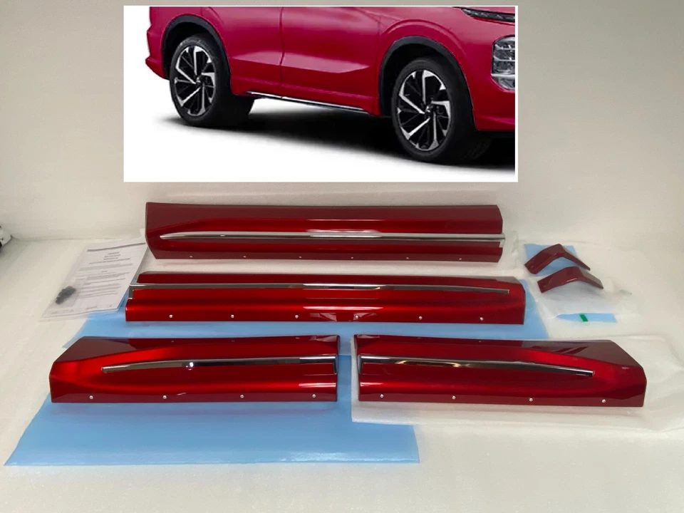 2022 23 24 2025 Mitsubishi Outlander side effects rocker molding Red MZ576922EX - Image 3 of 4