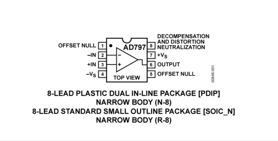 ANALOG DEVICES AD797 AOP Simple DIP8 (Unité) - HIFI AUDIO AOP UPGRADE - Photo 2/2