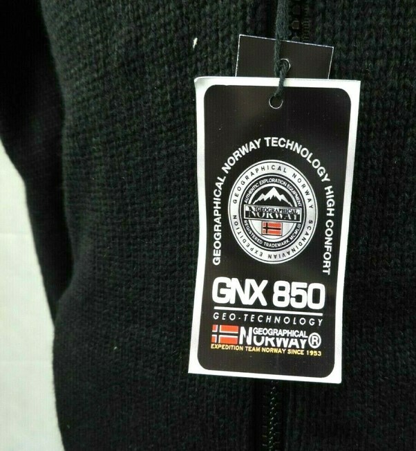 Norway Expedition Fuselle Black Knit Hooded Cardigan Size L rrp £75 CR098 EE 04 image 2