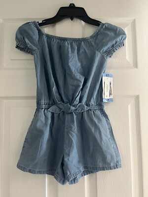 GAP Girl's Soft Short Puff Sleeve One Piece Romper