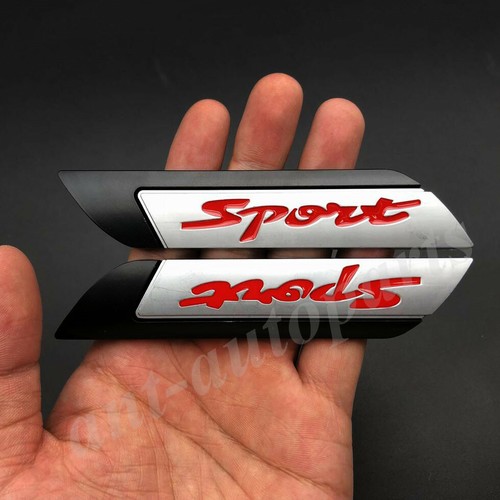 2pcs Mercedes-Benz "Powered By" Emblem Badge Stickers - Gold Chrome Side Skirt Logos
