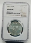 1951 D Franklin Half Dollar NGC MS64 FBL #0500