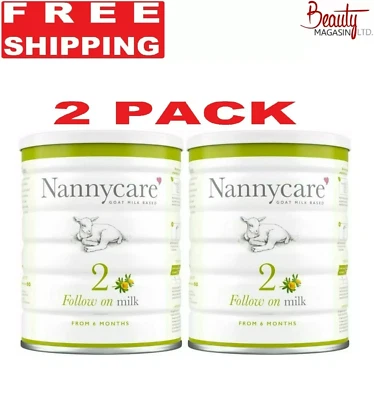 2 PACK Nannycare 2 Goat Milk Based Follow On Milk From 6 Months 900g x2