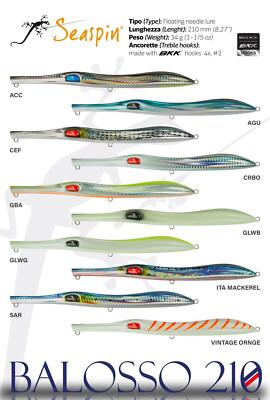 Seaspin Balosso 210 F Kunstköder Floating Esca Needle Popper Meer Lure