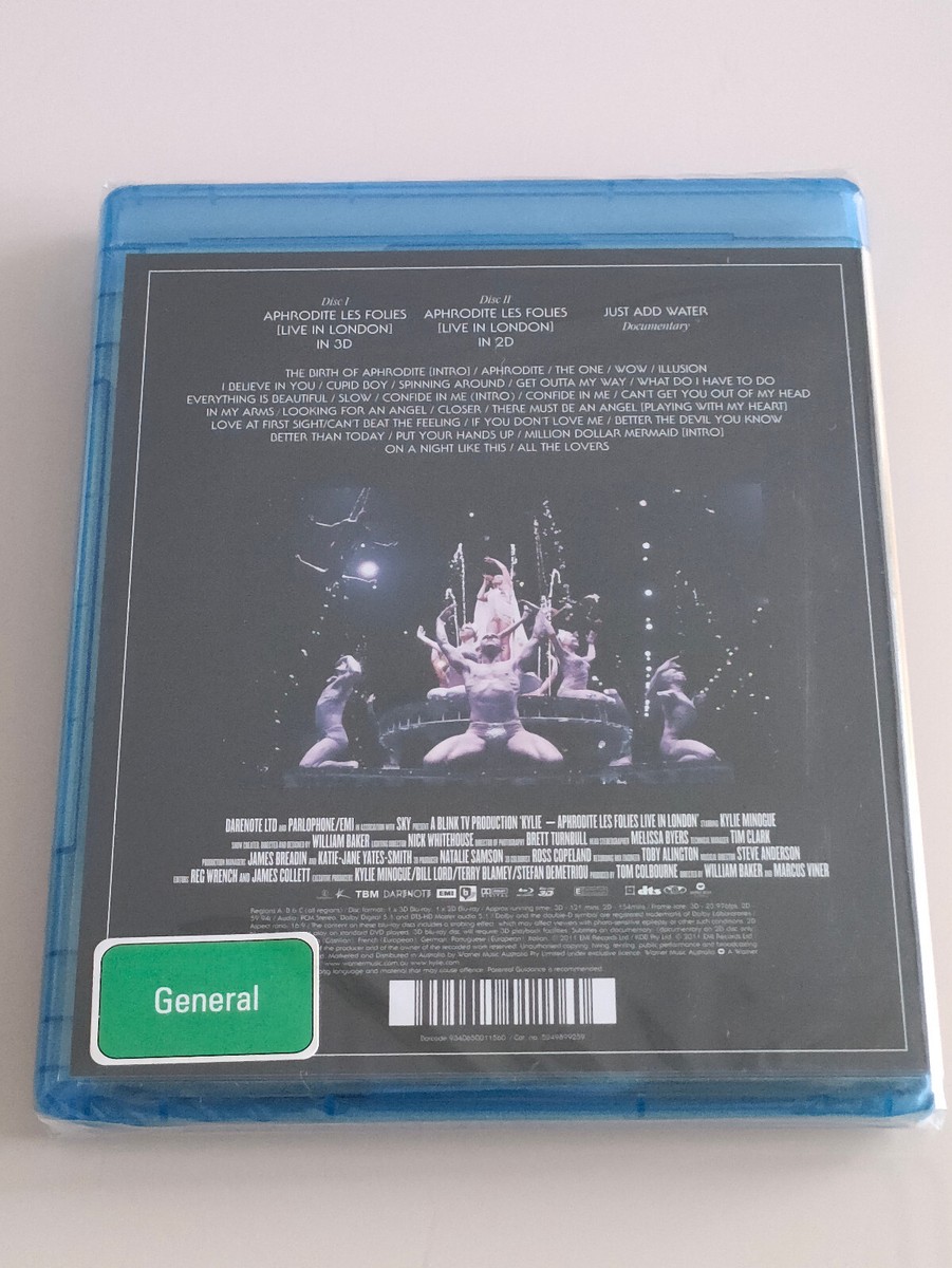 Kylie Aphrodite Les Folies (Live In London) 2D/3D Blu ray | eBay
