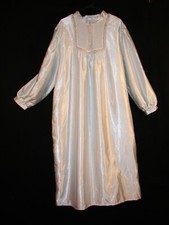 Komar Blue Lace Trim Nightgown Gown Lingerie with a silky feel Size Large