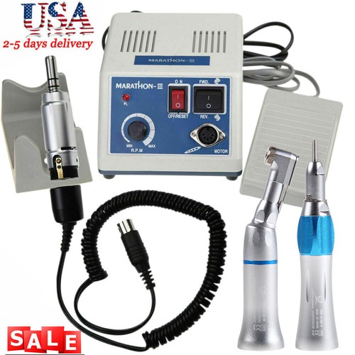 Electric Micromotor Dental Lab Marathon Contra /Straight Handpiece /Tungsten Bur - Picture 28 of 51