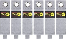 Heavy Duty Wrap It Storage Straps 13" 6 Pack Silver Garage Organizer