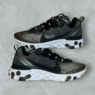Nike React Element 87 Anthracite Sneaker Mens Size 11.5 Black White AQ1090-001