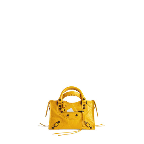 BALENCIAGA Le City Mini $2100 Marge Yellow Top Handle Bag New & Authentic