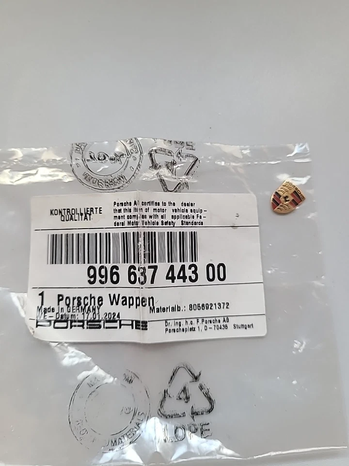 Llavero Boxster genuino Porsche 911 996 986 emblema de escudo de color 99663744300 Foto 2 de 4