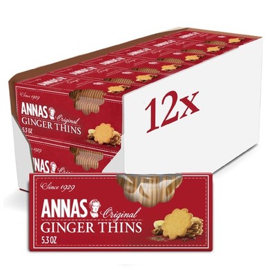 Annas Thins - Ginger Pepparkakor - 5.25 Ounce (Pack of 12)