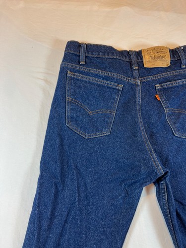 Vintage 517 31x28 Orange Tab Levis Jeans Mens Blue Wash Made in USA Boot DESC - Picture 16 of 24