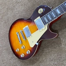 Sunburst color, LP Electric Guitar Flame maple veneer, 2H pickups, 22 Frets